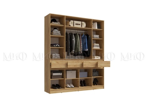 Шкаф 4-х ств Роджина (ШхВхГ): 1998х2400х520 мм